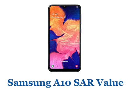 Samsung A10 SAR Value