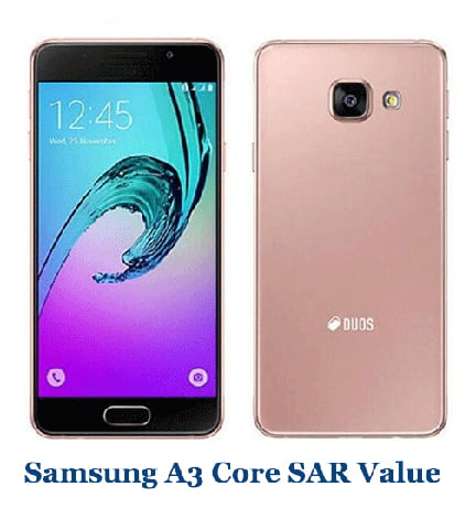 Samsung A3 Core SAR Value (Head and Body)