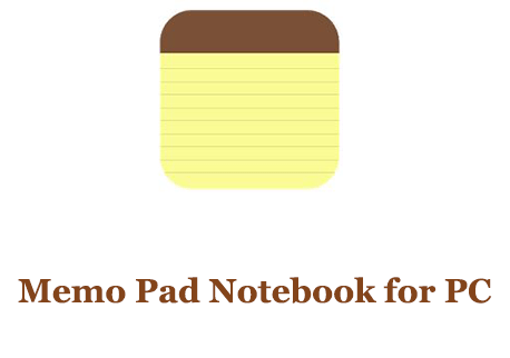 Memo pad notebook for PC 